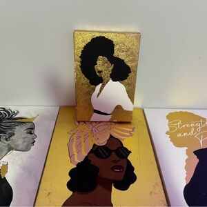 4 black girl paintings